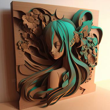 3D мадэль Хацунэ Мику из АНИМЕ (STL)
